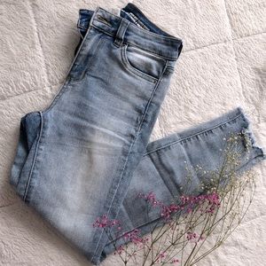 High Waisted Jeans with a Raw Hem